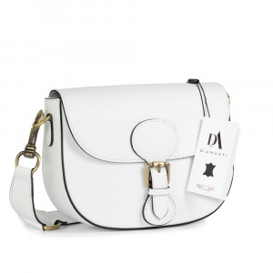 Geanta dama de umar din piele naturala DiAmanti Angeline Alba